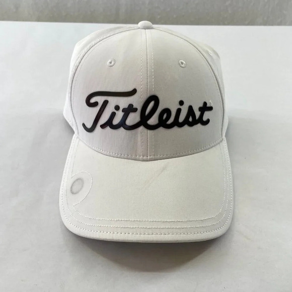 TITLEIST Pro V1 Cap Unisex One Size White Black Embroidered Adjustable Golf Hat - Picture 1 of 3